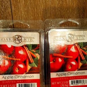Apple Cinnamon scented wax cubes. 2.5 oz. Red in color. 6 cubes. 2 packs